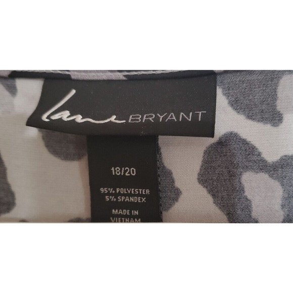 Lane Bryant Animal Print Leopard Cheetah Wrap Zippers Accents Size 18/20 - Picture 3 of 3
